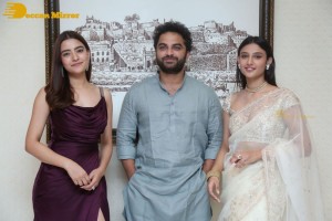 Success Meet of Ashoka Vanamlo Arjuna Kalyanam movie attended by Rukshar Dhillon, Vishwak Sen, Allu Aravind and others