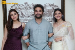 Success Meet of Ashoka Vanamlo Arjuna Kalyanam movie attended by Rukshar Dhillon, Vishwak Sen, Allu Aravind and others