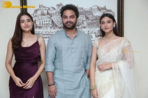 Success Meet of Ashoka Vanamlo Arjuna Kalyanam movie attended by Rukshar Dhillon, Vishwak Sen, Allu Aravind and others