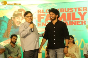 Success Meet of Ashoka Vanamlo Arjuna Kalyanam movie attended by Rukshar Dhillon, Vishwak Sen, Allu Aravind and others