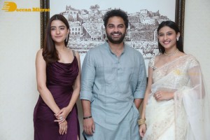 Success Meet of Ashoka Vanamlo Arjuna Kalyanam movie attended by Rukshar Dhillon, Vishwak Sen, Allu Aravind and others