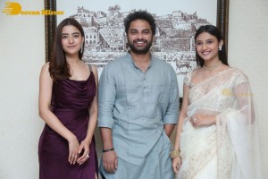 Success Meet of Ashoka Vanamlo Arjuna Kalyanam movie attended by Rukshar Dhillon, Vishwak Sen, Allu Aravind and others