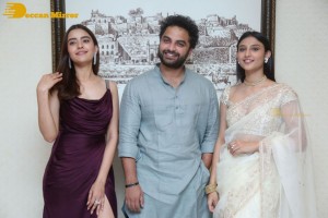 Success Meet of Ashoka Vanamlo Arjuna Kalyanam movie attended by Rukshar Dhillon, Vishwak Sen, Allu Aravind and others