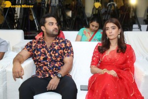 Vishwak Sen and Rukshar Dhillon attend the Trailer launch program of ‘Ashoka Vanamlo Arjuna Kalyanam’ movie