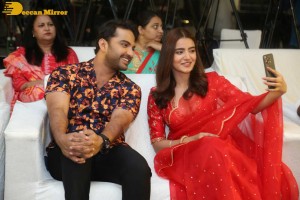 Vishwak Sen and Rukshar Dhillon attend the Trailer launch program of ‘Ashoka Vanamlo Arjuna Kalyanam’ movie