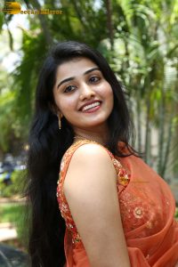 tollywood and tamil actress athira raj beautiful in a orange saree