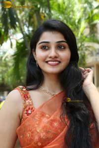 tollywood and tamil actress athira raj beautiful in a orange saree