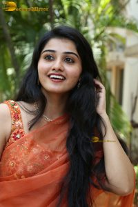 tollywood and tamil actress athira raj beautiful in a orange saree