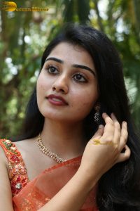 tollywood and tamil actress athira raj beautiful in a orange saree
