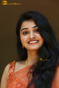 tollywood and tamil actress athira raj beautiful in a orange saree