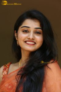 tollywood and tamil actress athira raj beautiful in a orange saree