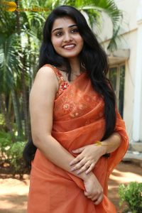 tollywood and tamil actress athira raj beautiful in a orange saree