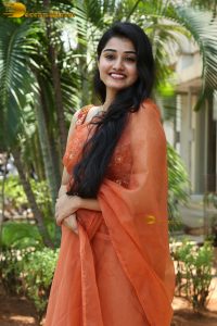 tollywood and tamil actress athira raj beautiful in a orange saree