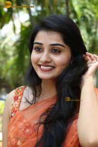 tollywood and tamil actress athira raj beautiful in a orange saree