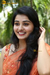 tollywood and tamil actress athira raj beautiful in a orange saree