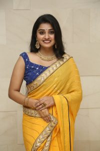 telugu and tamil actress Athira Raj gorgeous in a yellow saree
