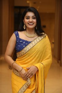 telugu and tamil actress Athira Raj gorgeous in a yellow saree