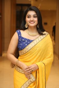 telugu and tamil actress Athira Raj gorgeous in a yellow saree