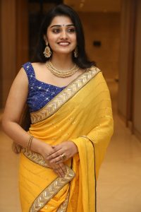 telugu and tamil actress Athira Raj gorgeous in a yellow saree