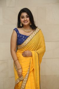 telugu and tamil actress Athira Raj gorgeous in a yellow saree