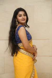telugu and tamil actress Athira Raj gorgeous in a yellow saree