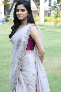 Actress Avantika Dassani photoshoot in a light pink saree