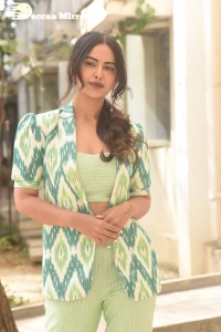 Actress Avika Gor Photoshoot in a Green Dress