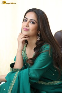 actress avika gor in a green salwar kameez dress