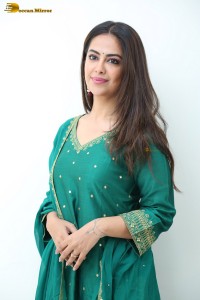 actress avika gor in a green salwar kameez dress