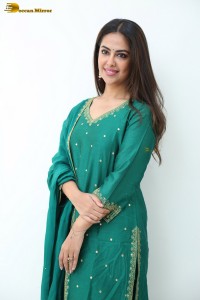 actress avika gor in a green salwar kameez dress