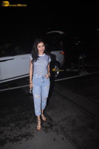 actress Avneet Kaur spotted in a blue dress
