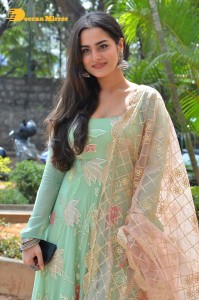 Actress Ayesha Khan in a green salwar