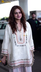 actress ayesha khan gorgeous in a white dress