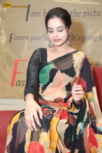 Tollywood Actress Ayesha Khan in a black saree