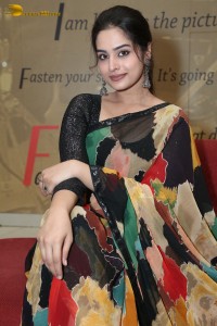 Tollywood Actress Ayesha Khan in a black saree