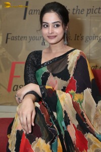 Tollywood Actress Ayesha Khan in a black saree