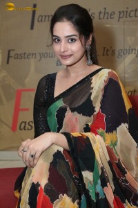Tollywood Actress Ayesha Khan in a black saree