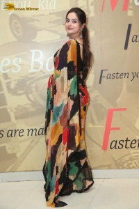 Tollywood Actress Ayesha Khan in a black saree