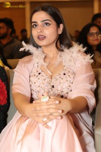 Indian Actress Ayesha Khan beautiful looks in a light orange dress