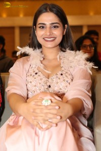 Indian Actress Ayesha Khan beautiful looks in a light orange dress