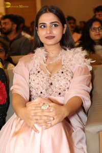 Indian Actress Ayesha Khan beautiful looks in a light orange dress