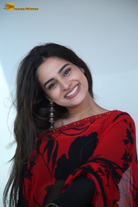 Telugu Actress Ayesha Khan lovely pictures in a red and black saree