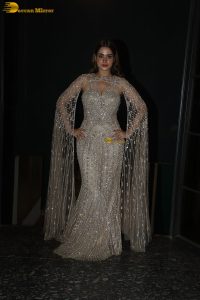 actress ayesha khan in a party dress at an event