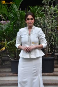 actress Ayesha Khan pretty in a white dress