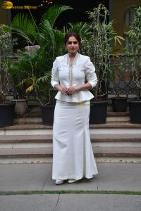 actress Ayesha Khan pretty in a white dress