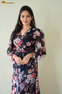 actress ayraa cute in a floral pattern dress