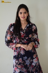 actress ayraa cute in a floral pattern dress