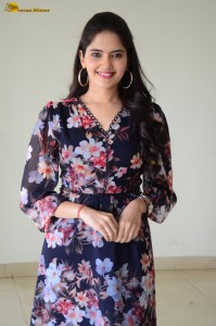 actress ayraa cute in a floral pattern dress
