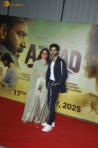 Azaad Screening attended by Aaman Devgan, Rasha Thadani, Ajay Devgn, Kajol, Raveena Tandon, Mouni Roy, and Tamannaah Bhatia