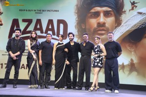 Azaad Trailer Launch attended by Rasha Thadani, Diana Penty, Aaman Devgn, and Ajay Devgn